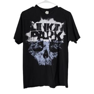 LINKIN PARK Skull graphic tee in black logo tour tee